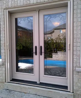 Custom fiberglass entry door with decorative glass — Front Entry Doors Toronto