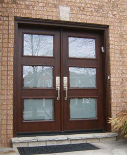 Energy-efficient fiberglass exterior door curb appeal — Concord showroom service area
