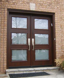 Energy-efficient fiberglass exterior door curb appeal — Concord showroom service area