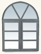 Decorative window grill pattern for custom shaped window installations