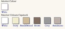 Window colour chart showing standard and custom finish options